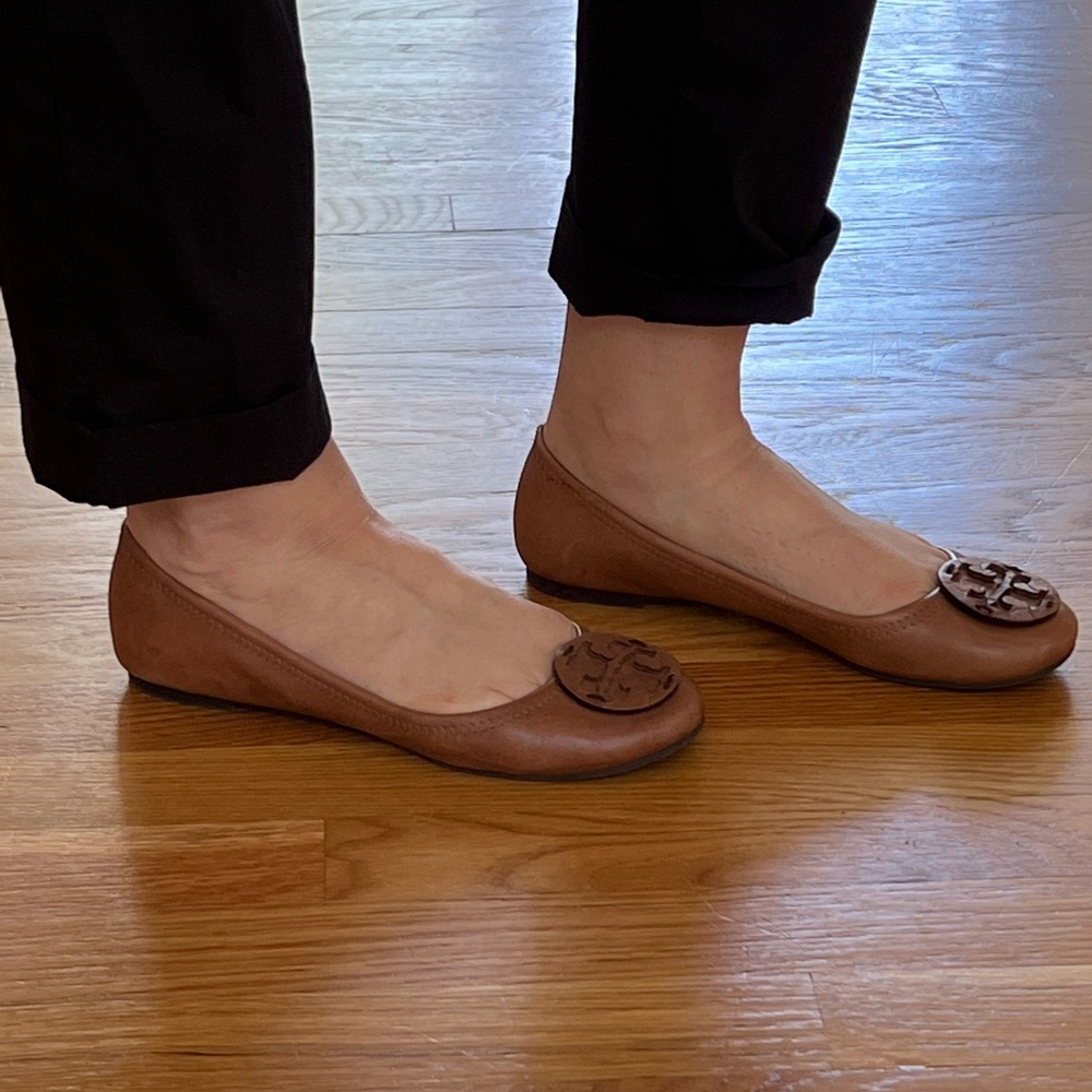 Tory Burch Brown Ballet Flats size 7